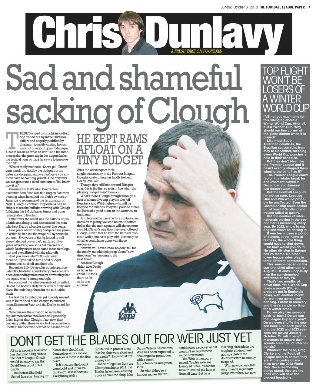 The Football League Paper Preview Pages