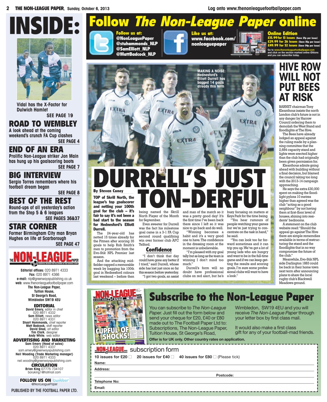 The Non-League Football Paper Preview Pages