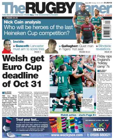 The Rugby Paper issue Sunday 6th October 2013