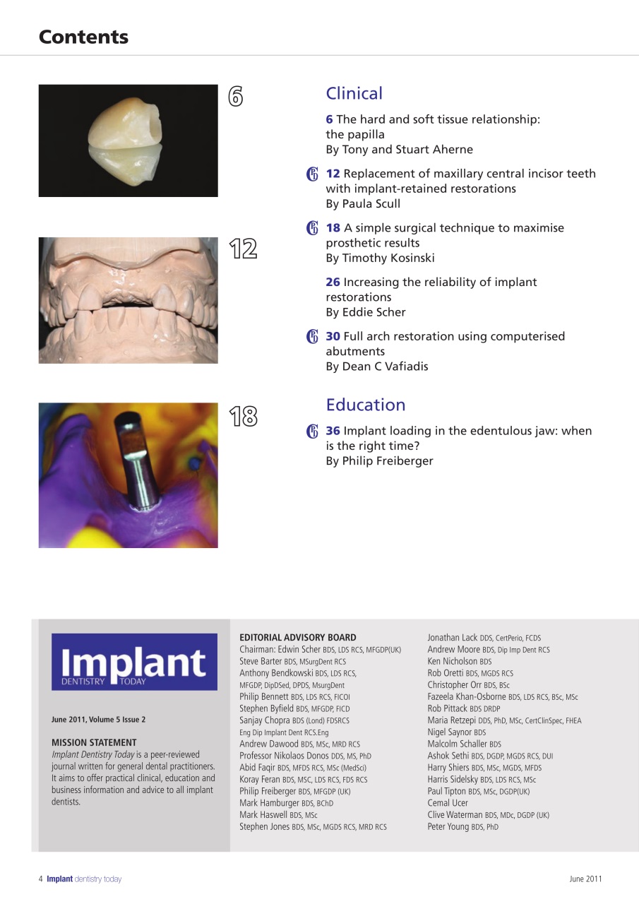 IDT – Implant Dentistry Today Preview Pages
