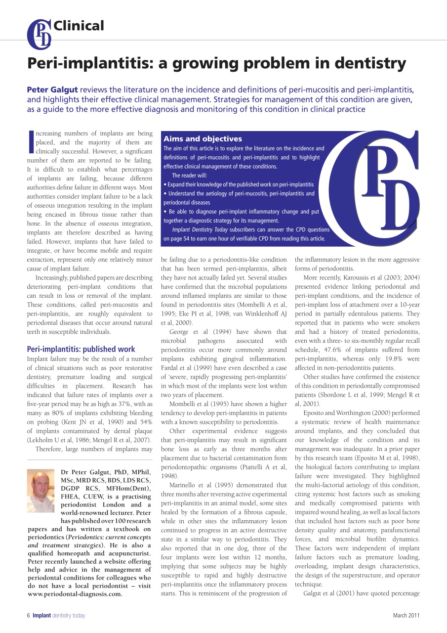IDT – Implant Dentistry Today Preview Pages
