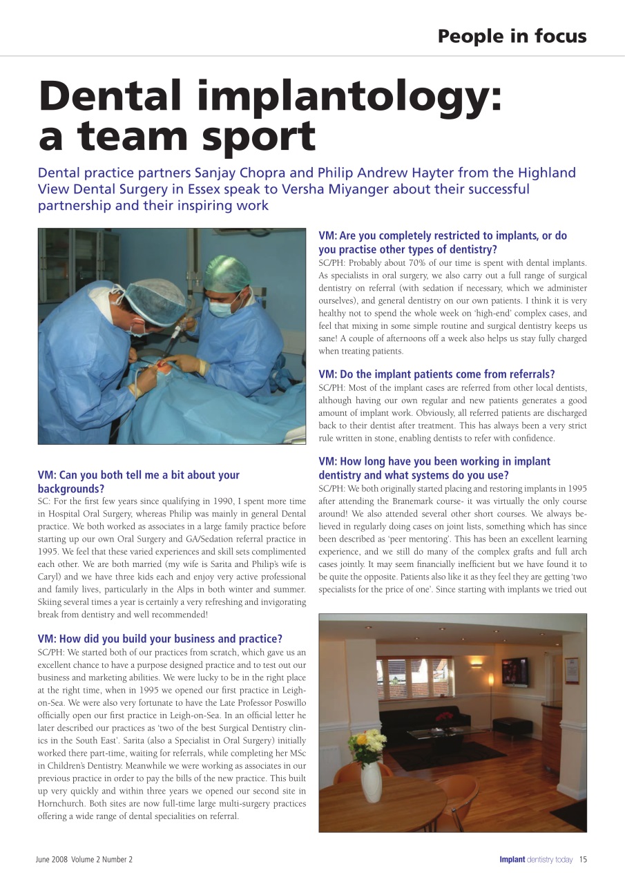 IDT – Implant Dentistry Today Preview Pages