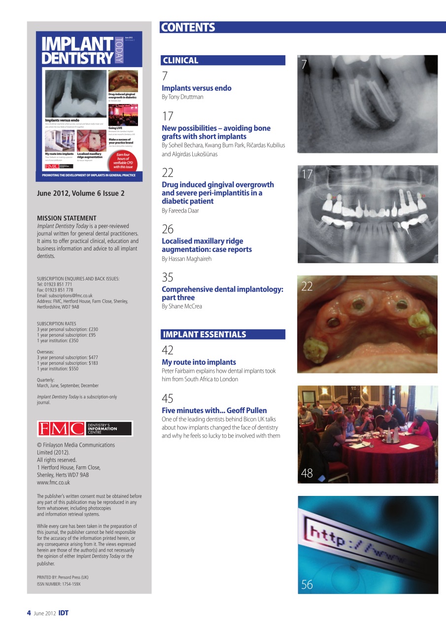 IDT – Implant Dentistry Today Preview Pages