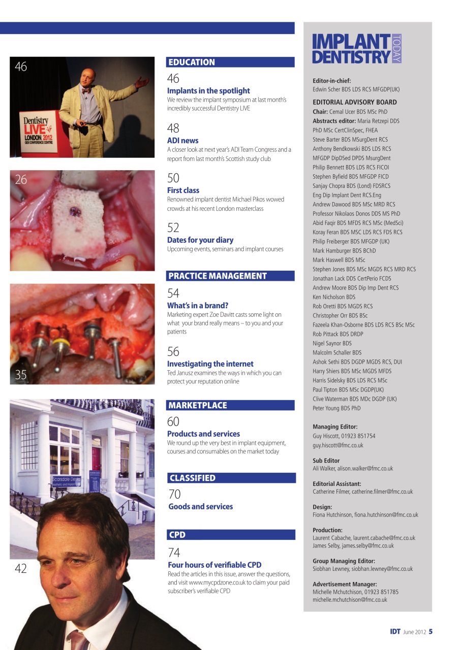 IDT – Implant Dentistry Today Preview Pages