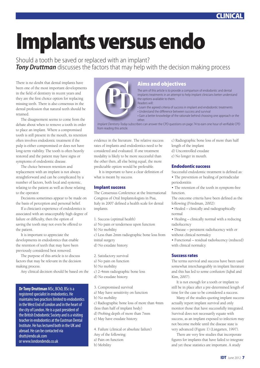 IDT – Implant Dentistry Today Preview Pages