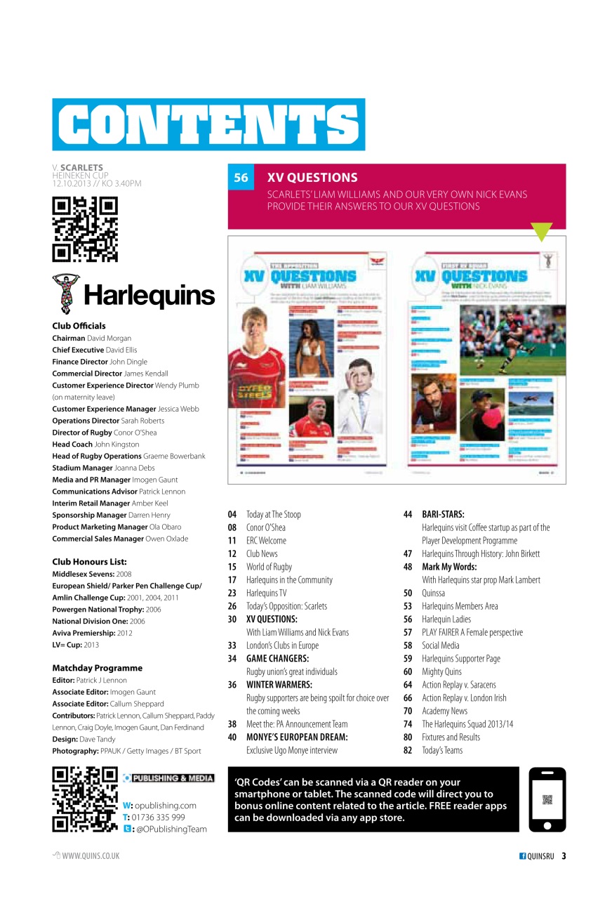 Harlequins Preview Pages