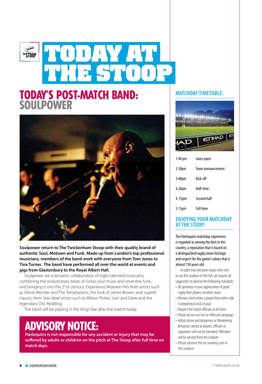 Harlequins Preview Pages