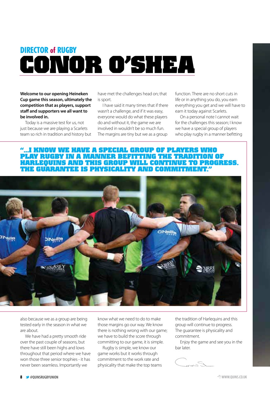 Harlequins Preview Pages