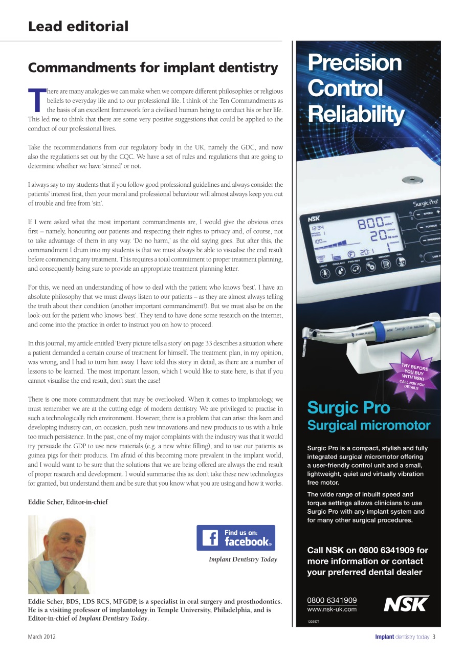 IDT – Implant Dentistry Today Preview Pages