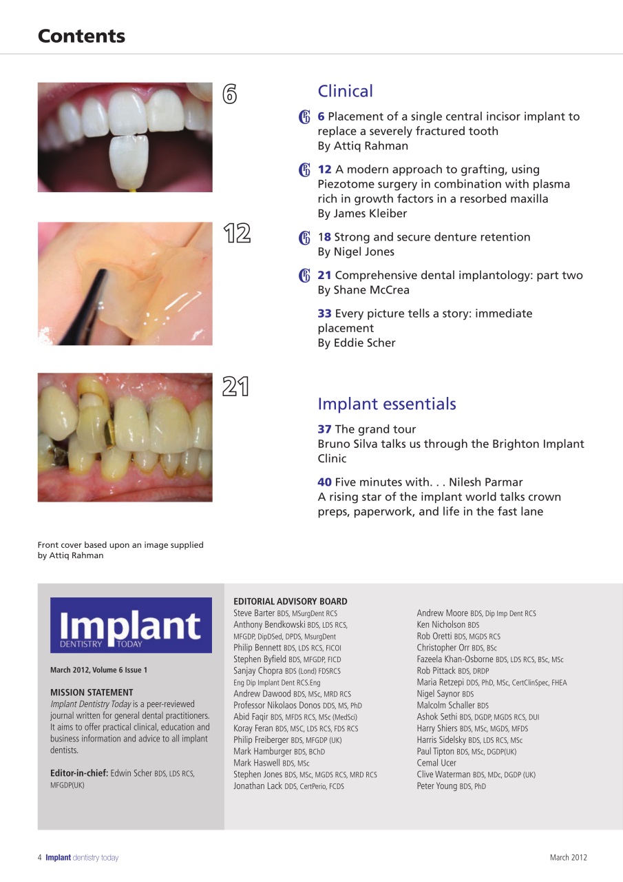 IDT – Implant Dentistry Today Preview Pages