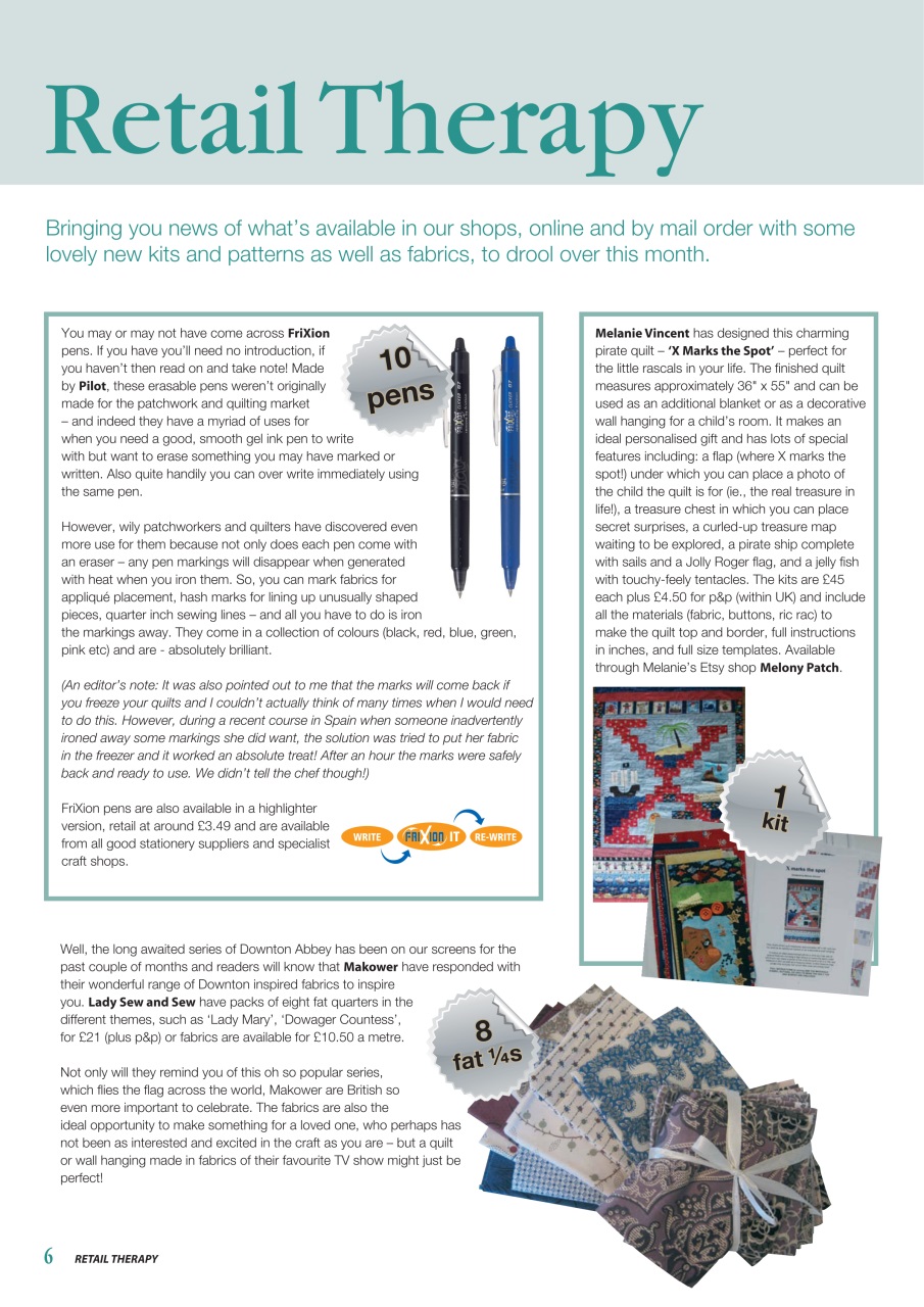 Patchwork and Quilting Preview Pages