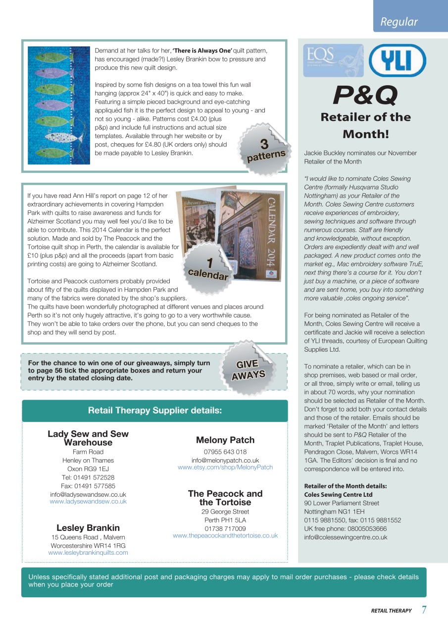 Patchwork and Quilting Preview Pages