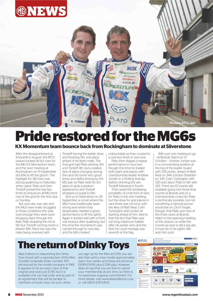 MG Enthusiast Preview Pages