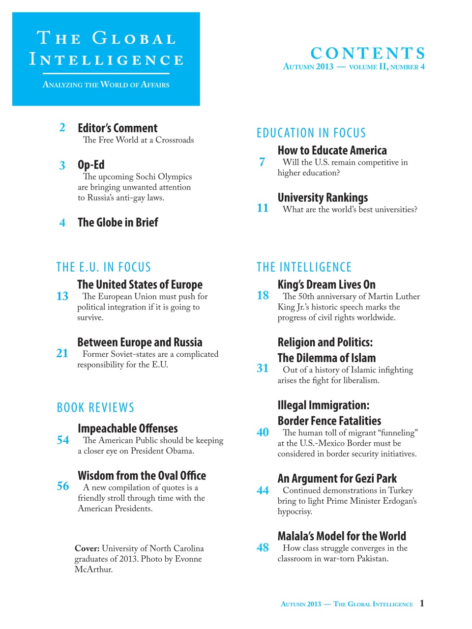 The Global Intelligence Preview Pages