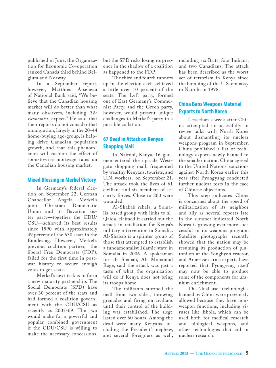 The Global Intelligence Preview Pages