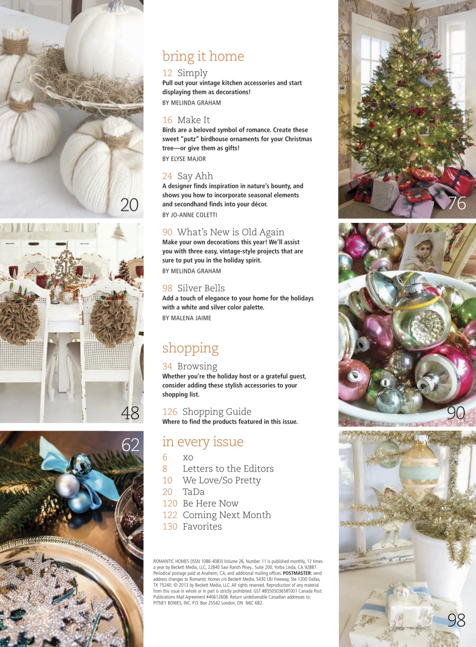 Romantic Homes Preview Pages