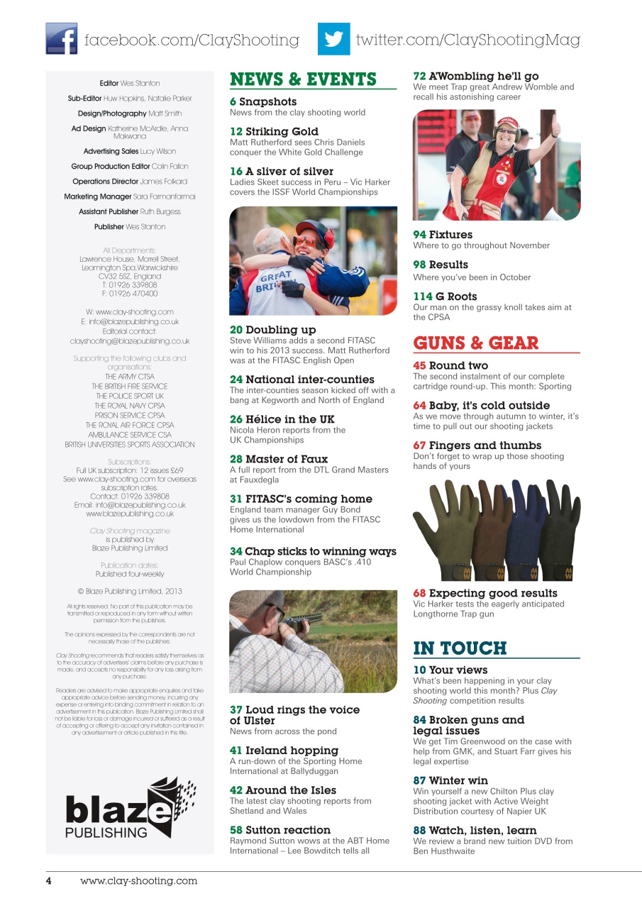 Clay Shooting Preview Pages