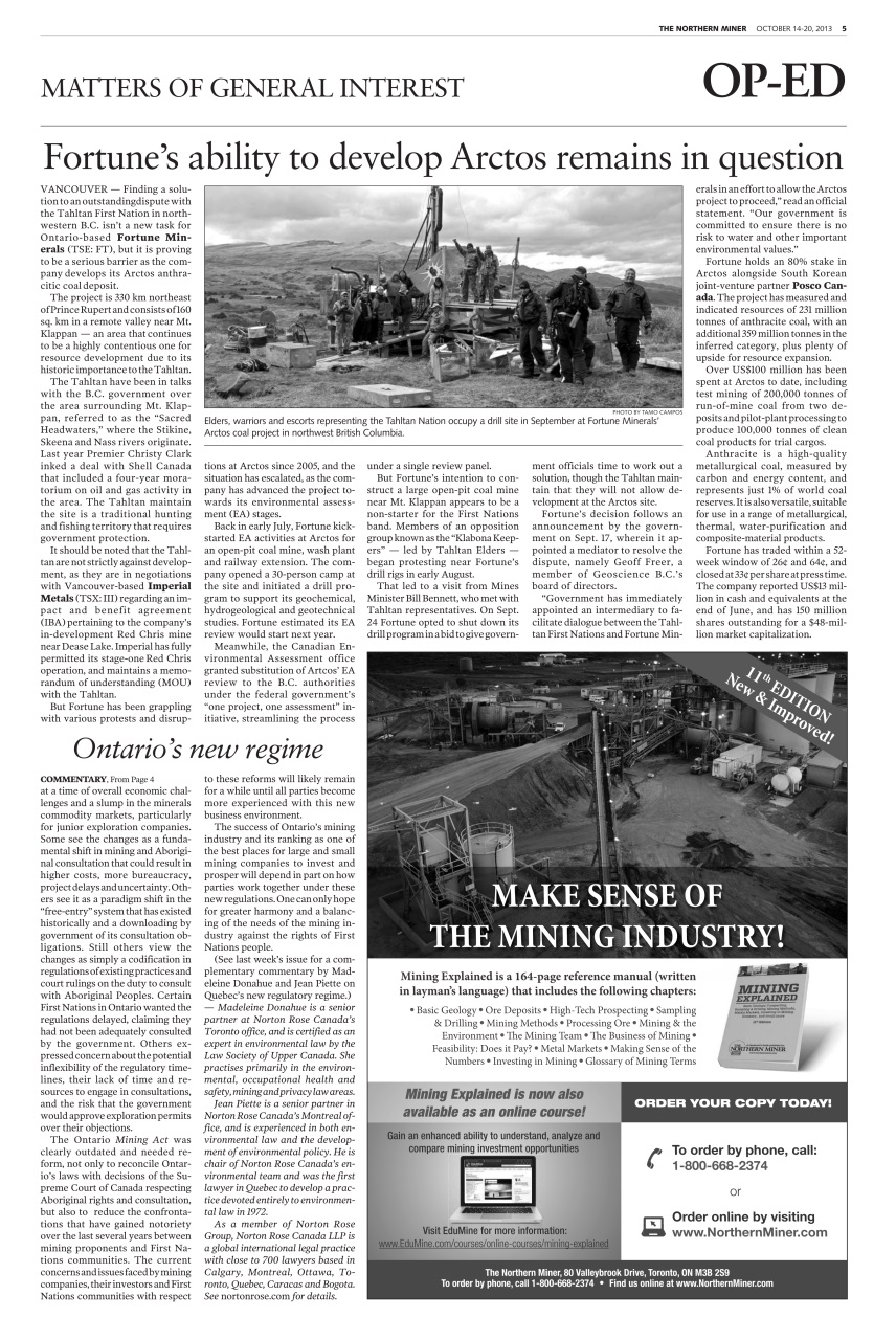 The Northern Miner Preview Pages