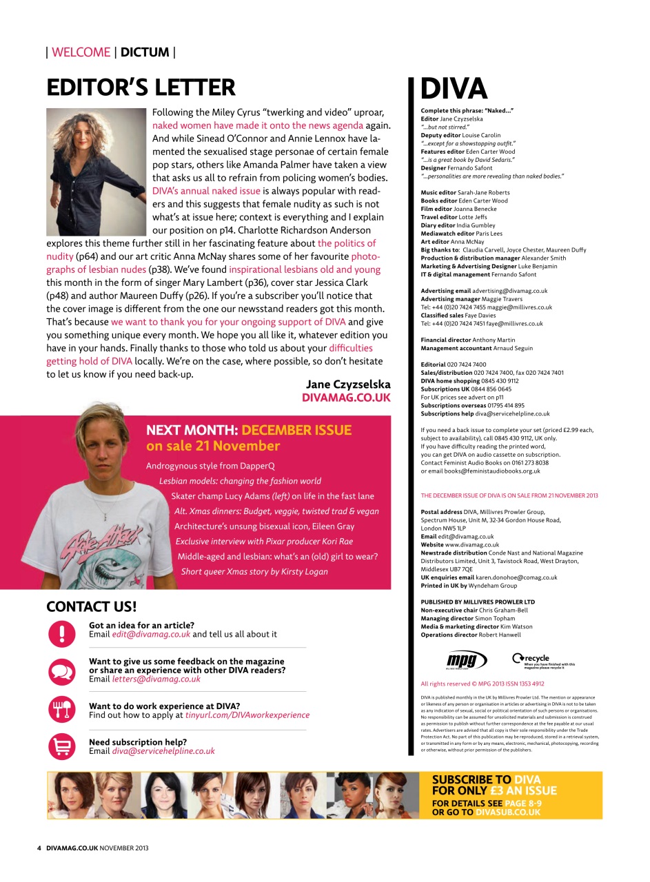 DIVA Magazine Preview Pages