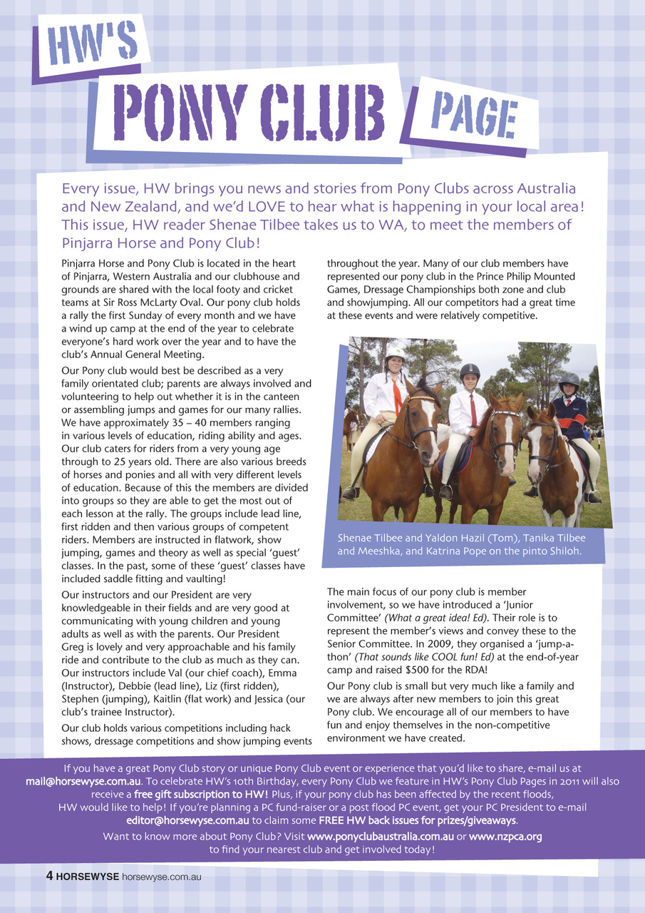 HorseWyse Magazine Preview Pages