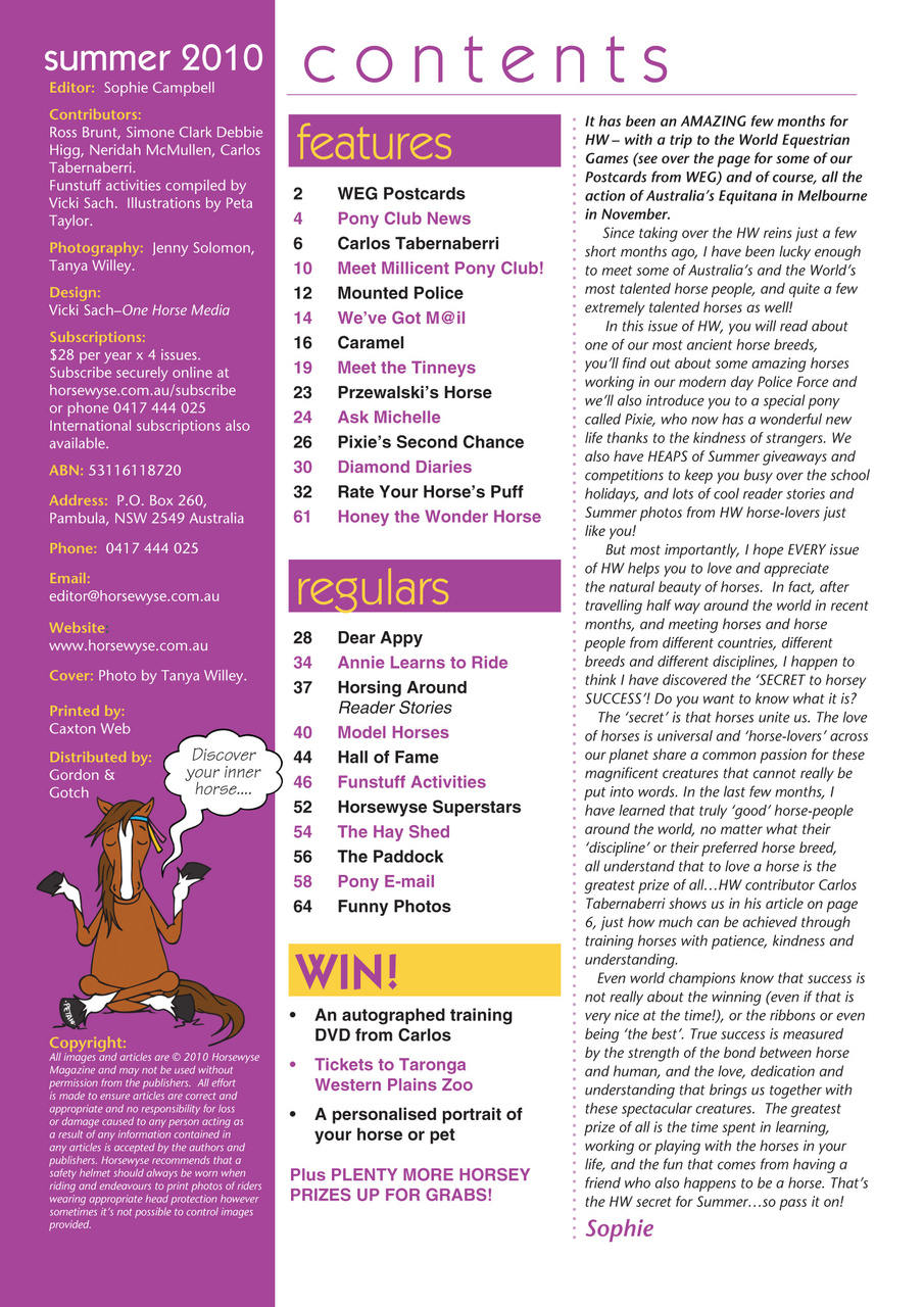 HorseWyse Magazine Preview Pages