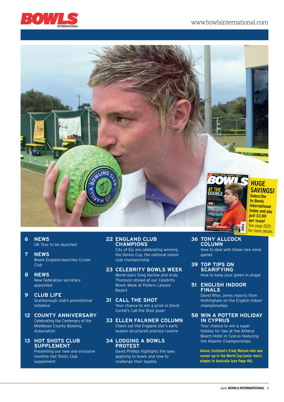Bowls International Preview Pages