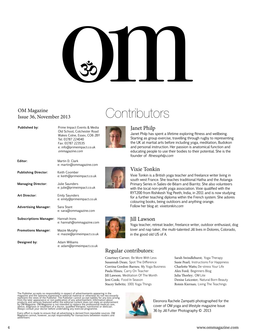 OM Yoga Magazine Preview Pages