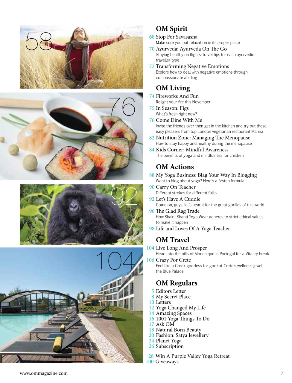 OM Yoga Magazine Preview Pages