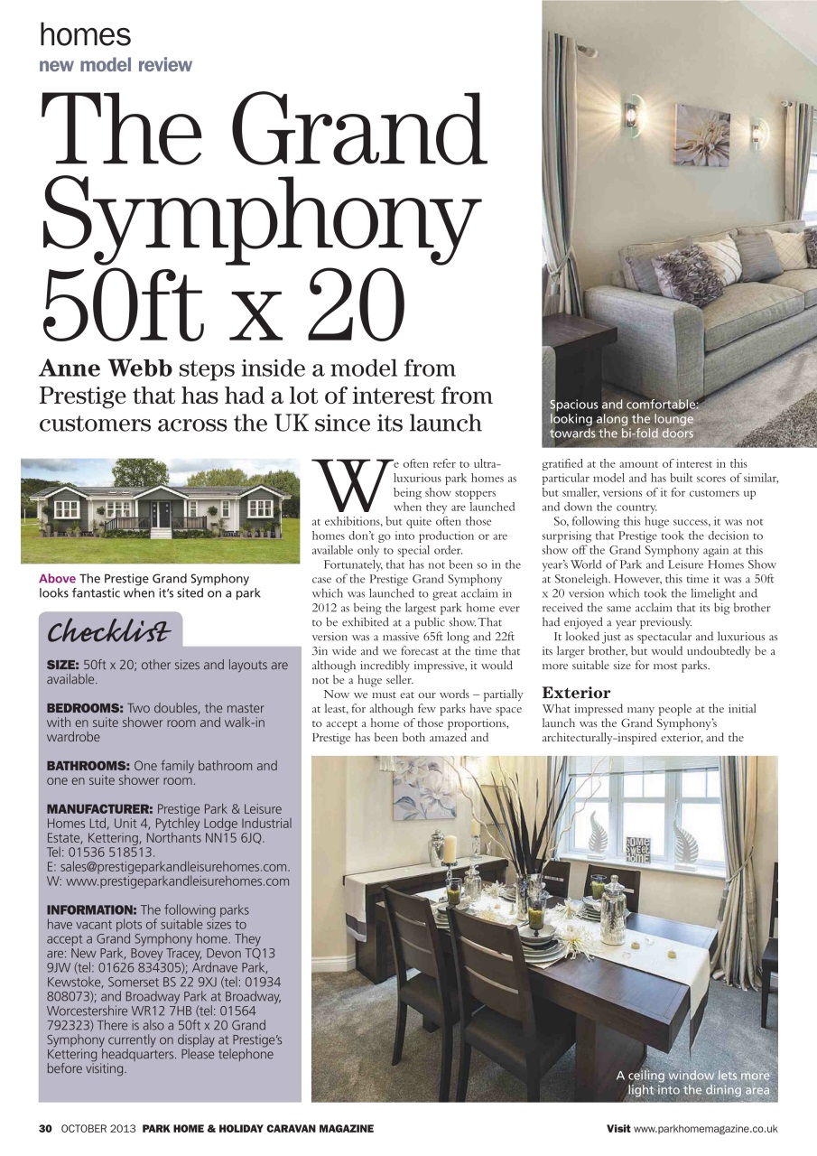 Park Home & Holiday Living Preview Pages