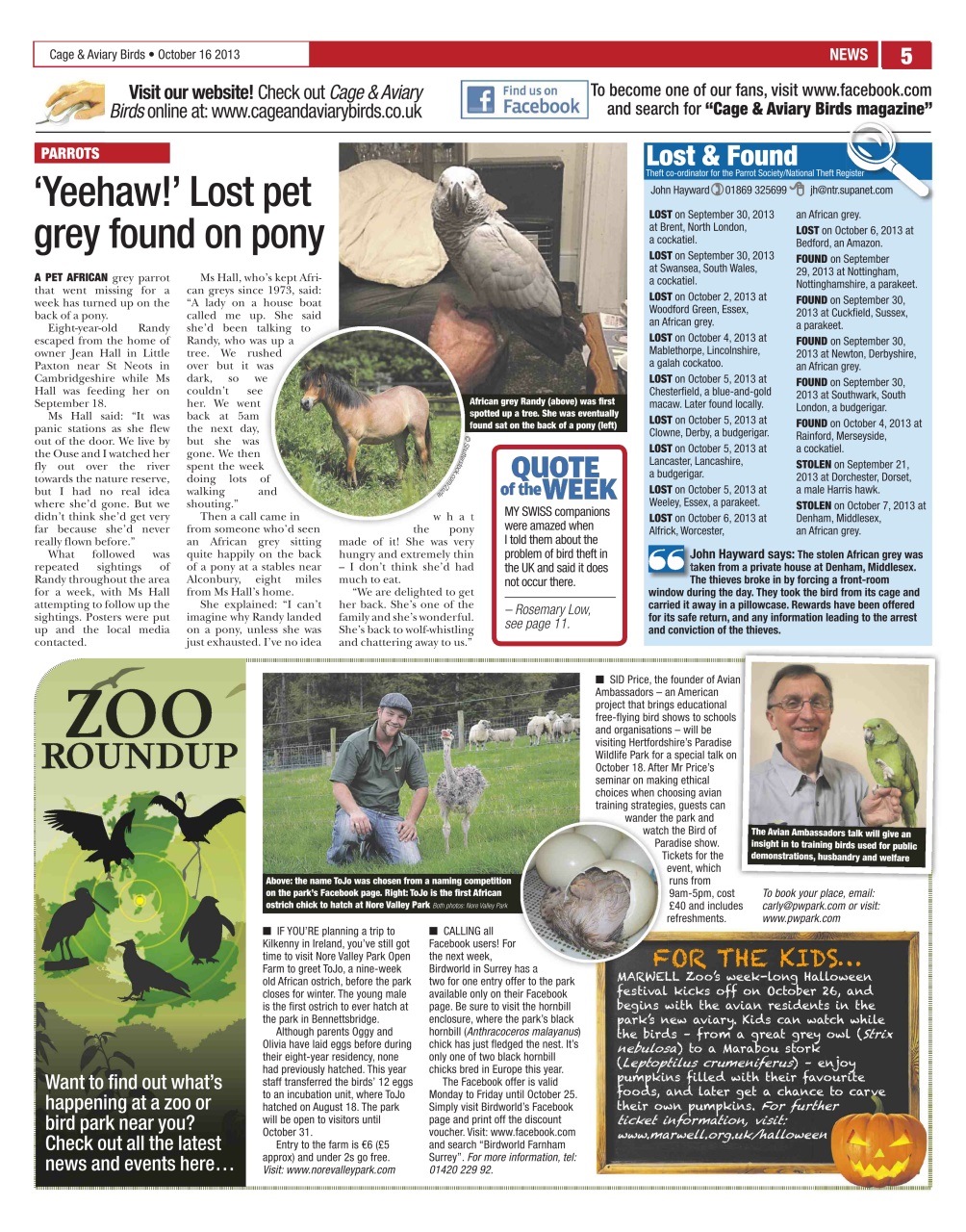 Cage & Aviary Birds Preview Pages