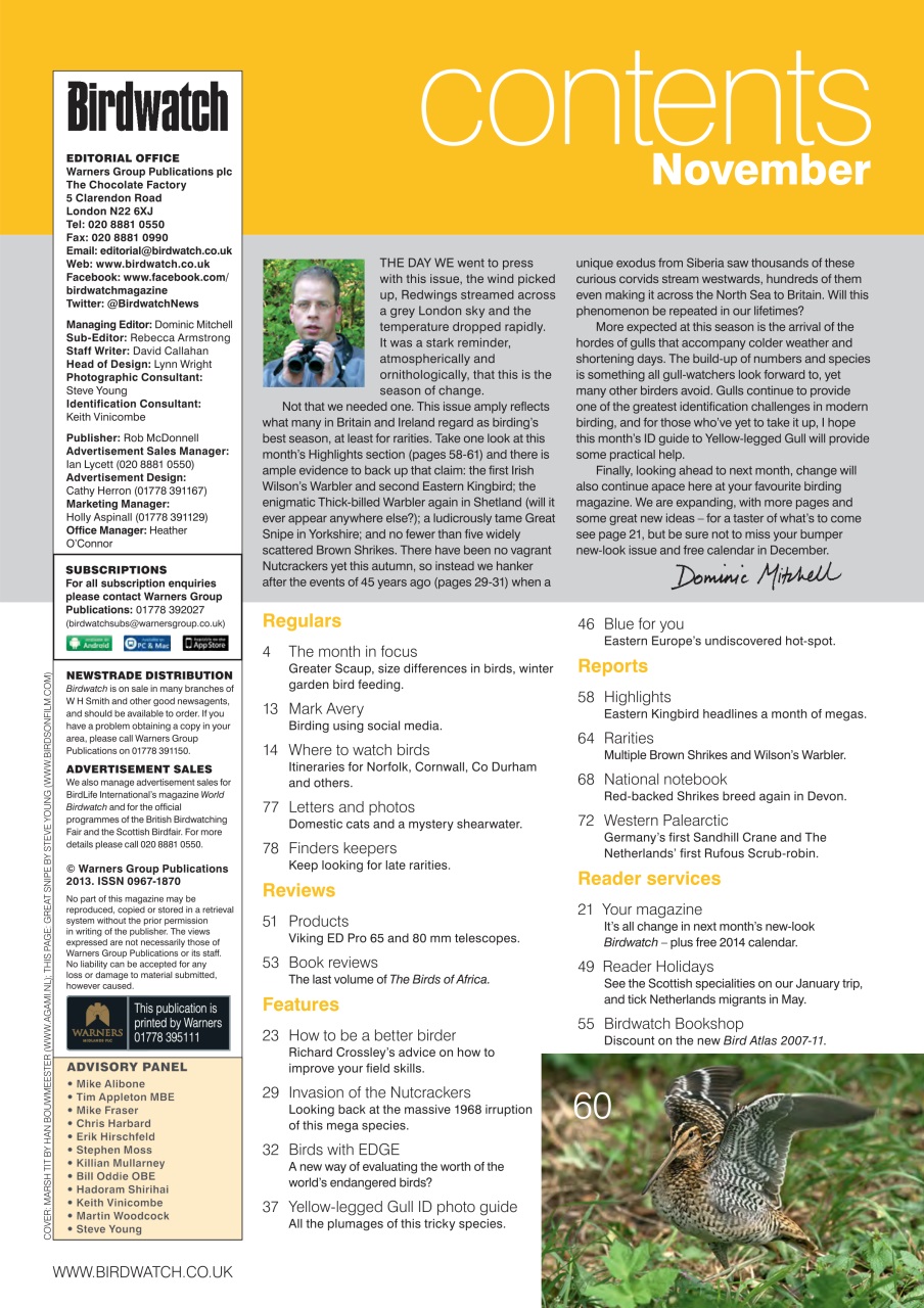 Birdwatch Magazine Preview Pages