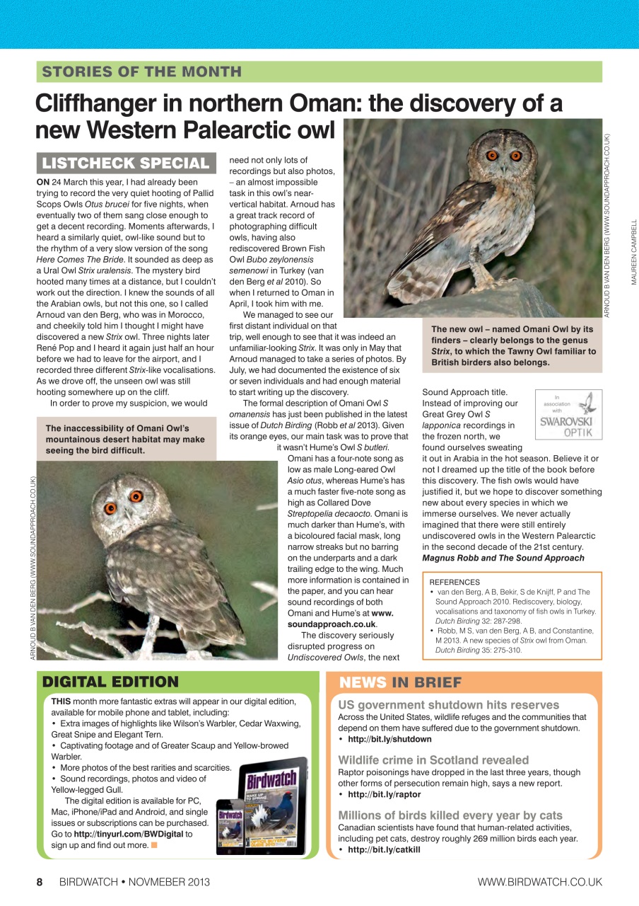 Birdwatch Magazine Preview Pages