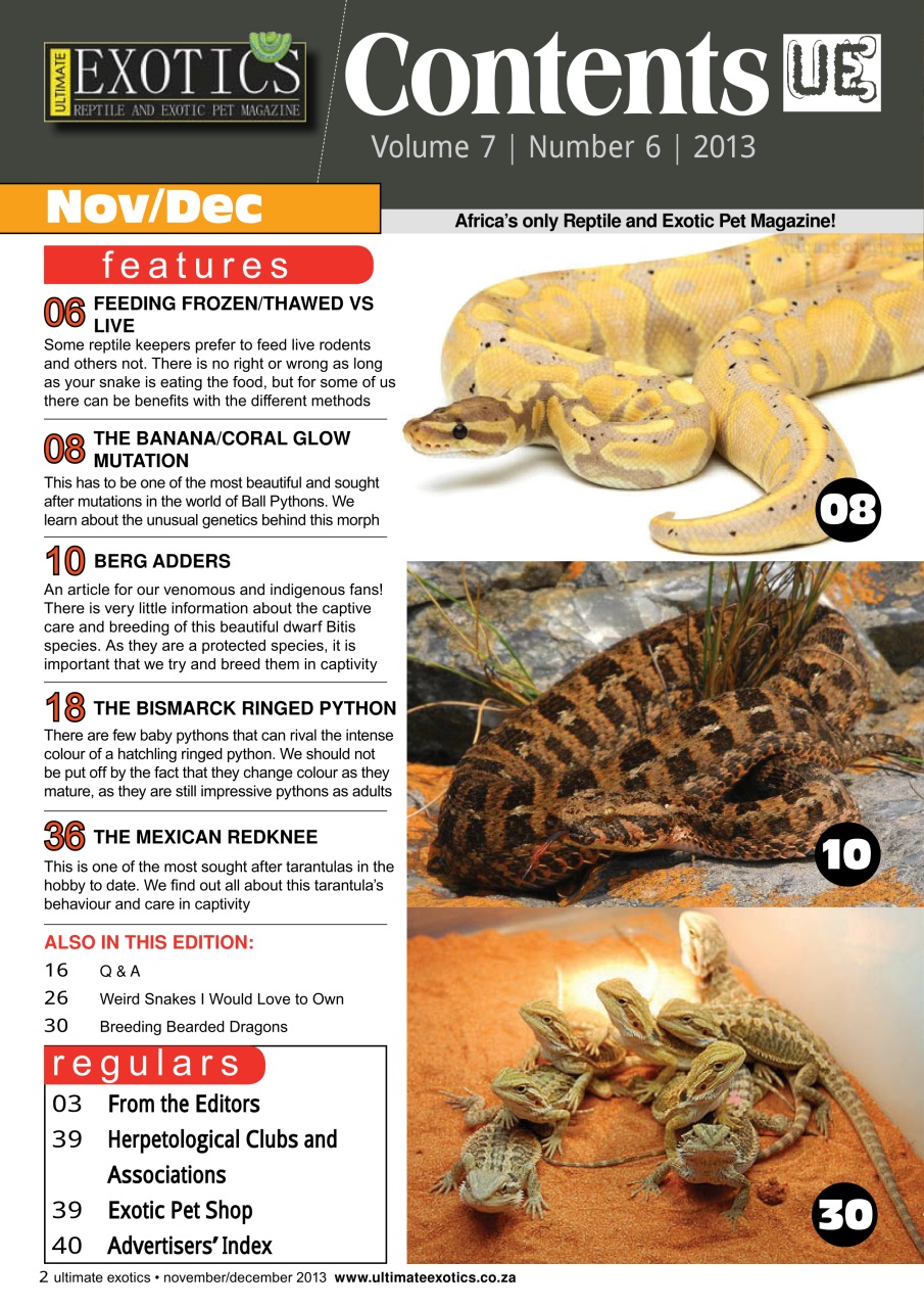 Ultimate Exotics Preview Pages