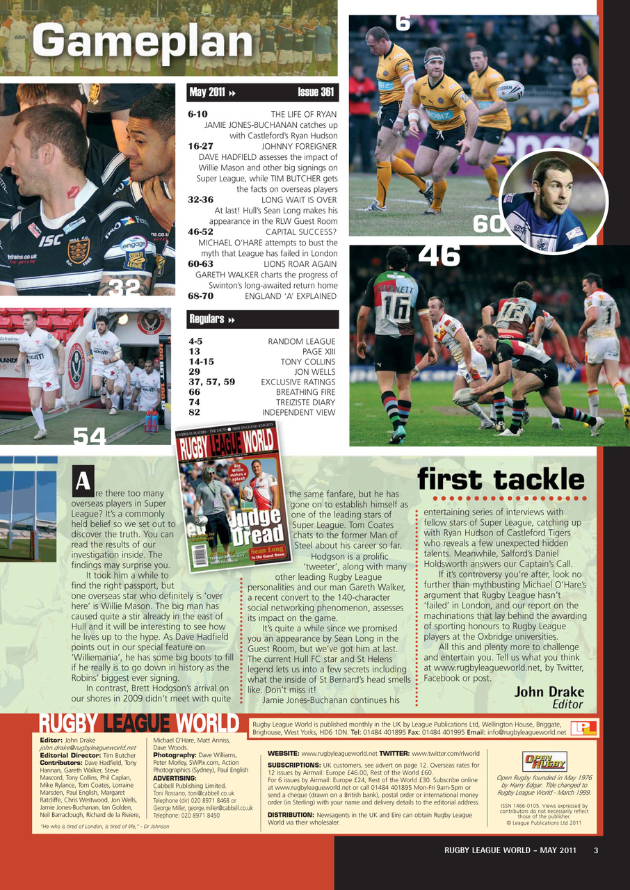 Rugby League World Preview Pages