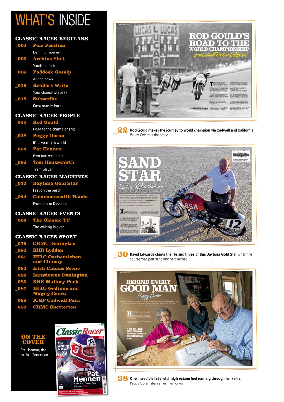 Classic Racer Preview Pages