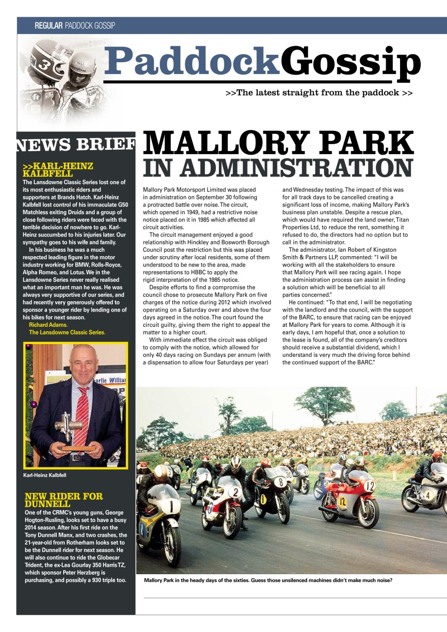 Classic Racer Preview Pages