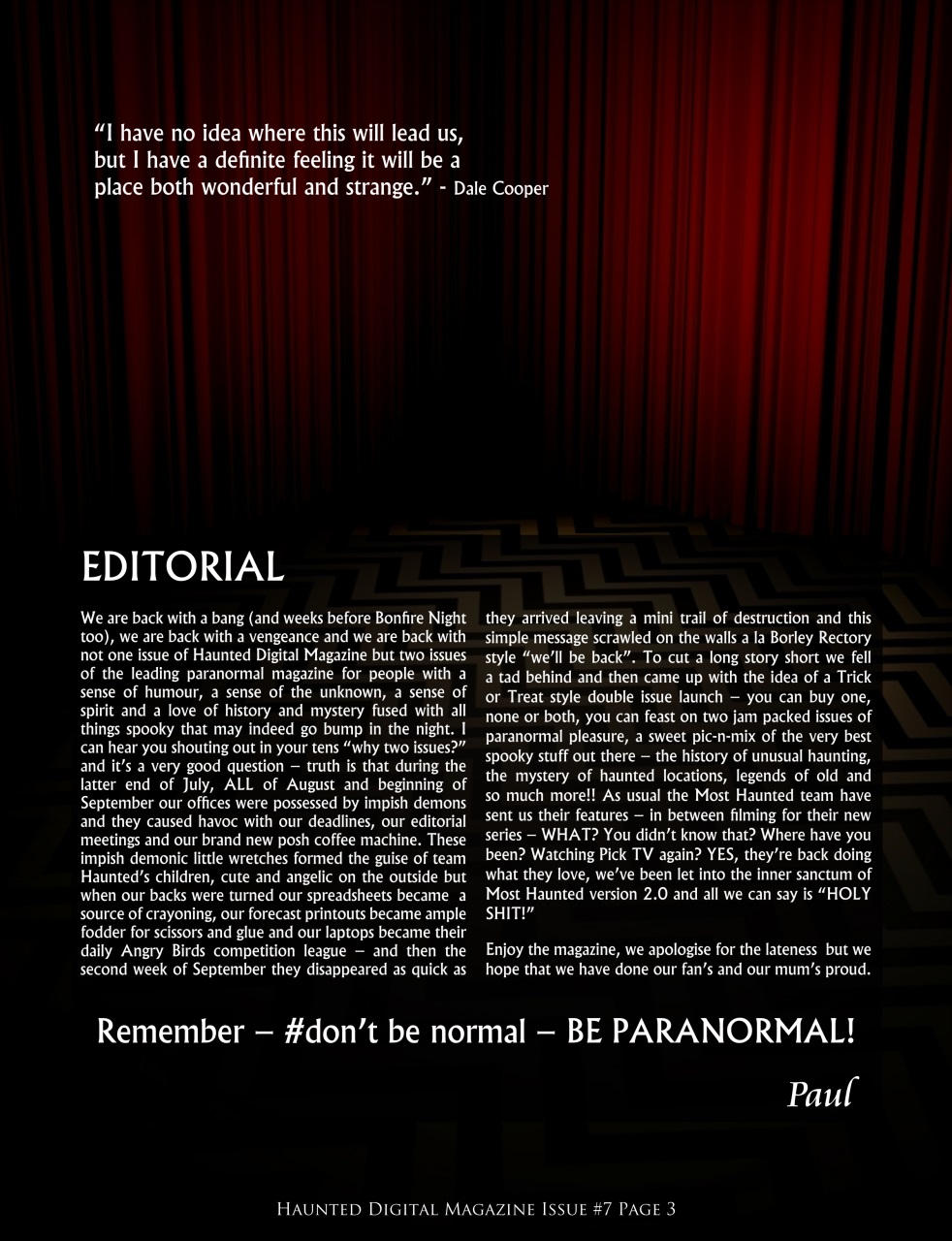 Haunted Magazine Preview Pages