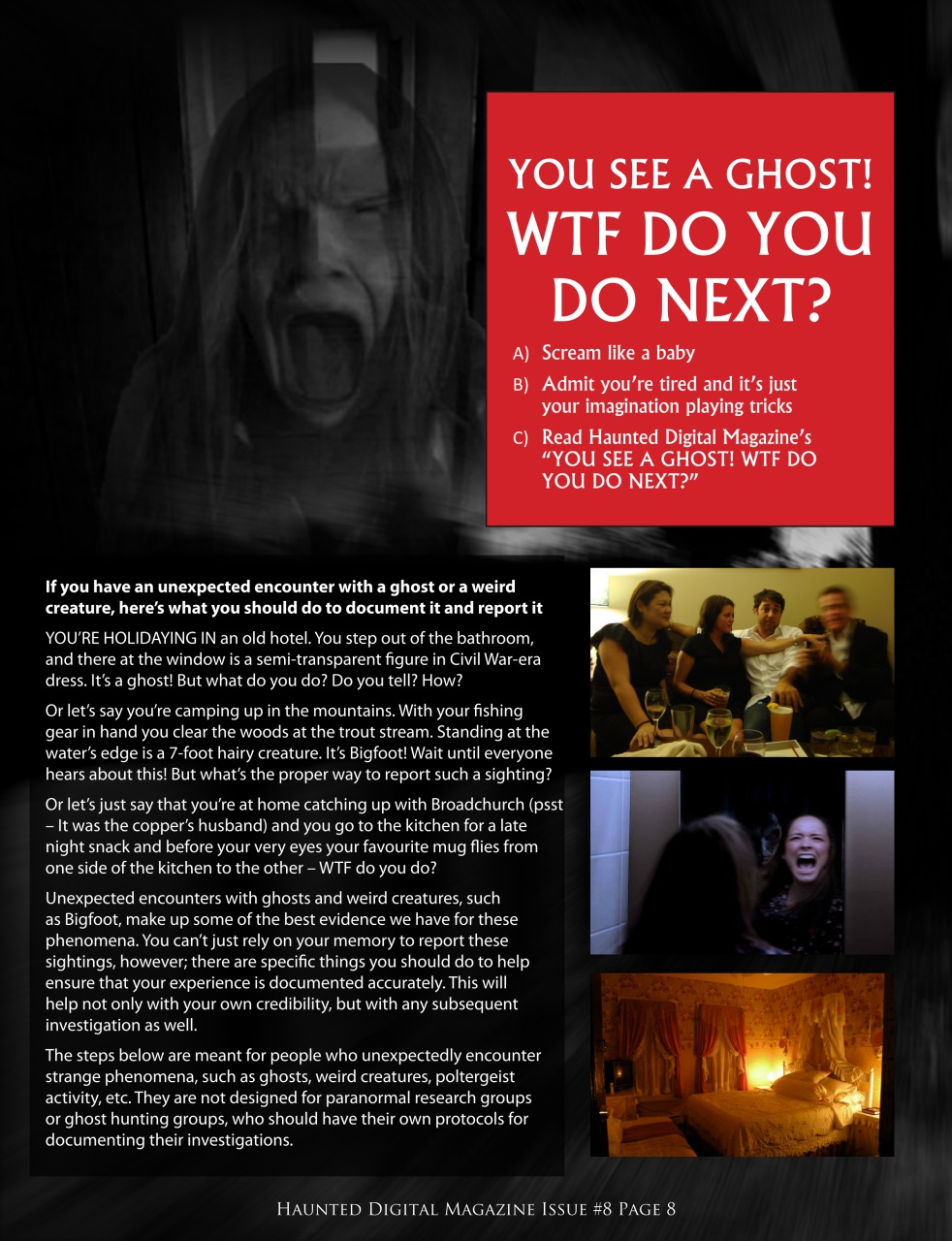 Haunted Magazine Preview Pages