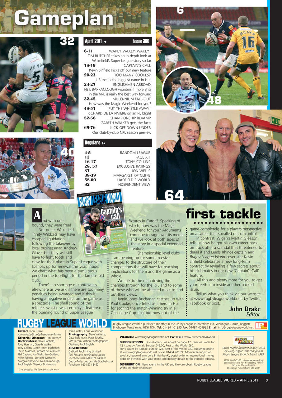 Rugby League World Preview Pages