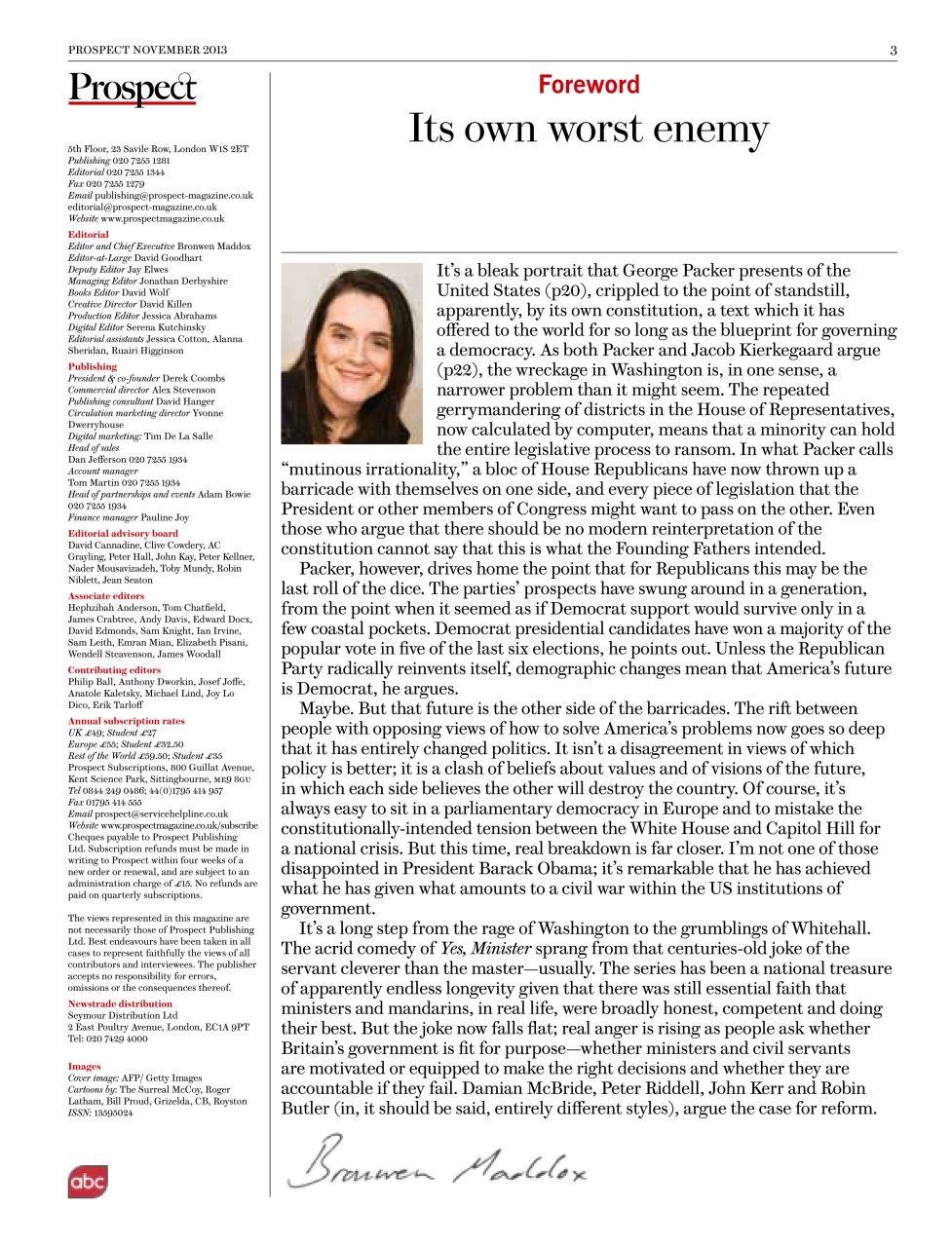 Prospect Magazine Preview Pages