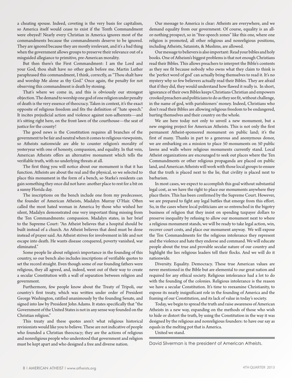 American Atheist Preview Pages