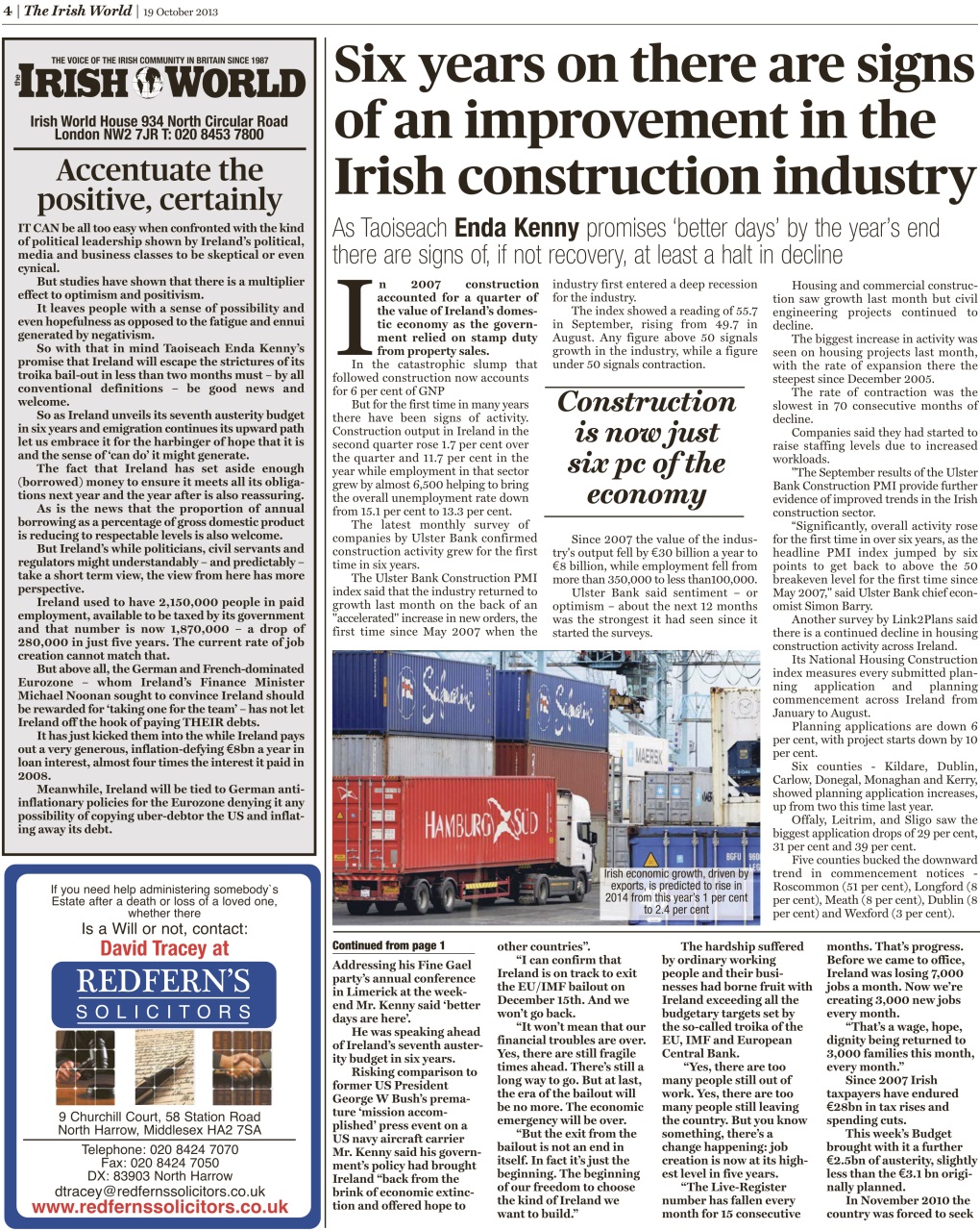 Irish World Preview Pages