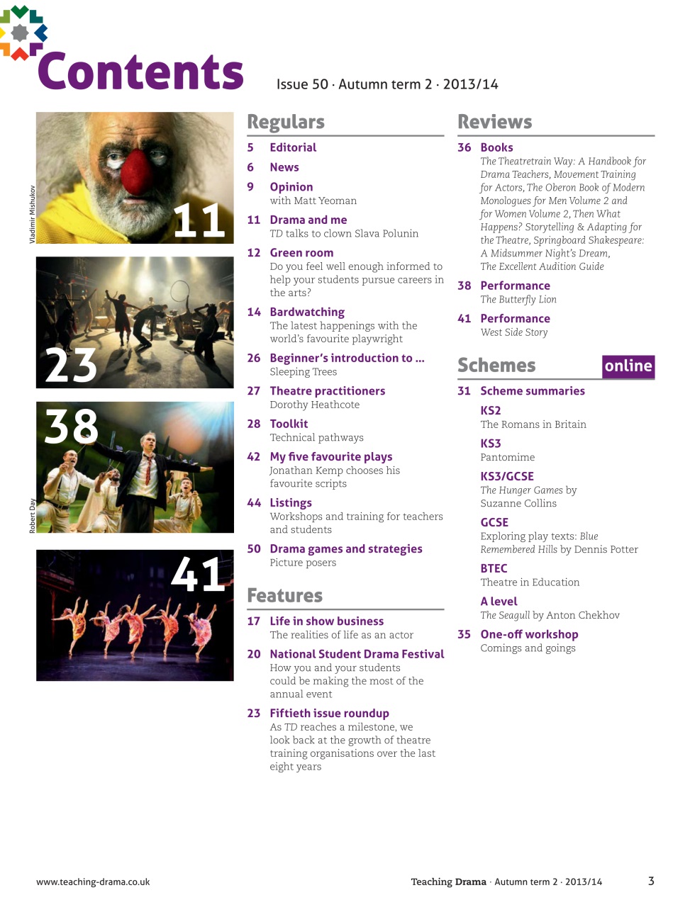 Drama and Theatre Preview Pages