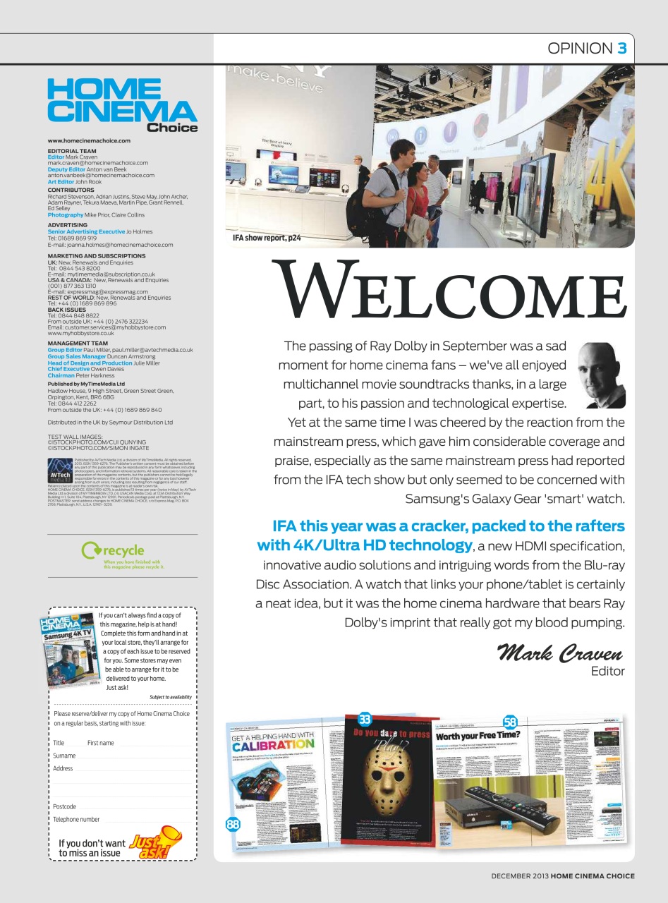 Home Cinema Choice Preview Pages