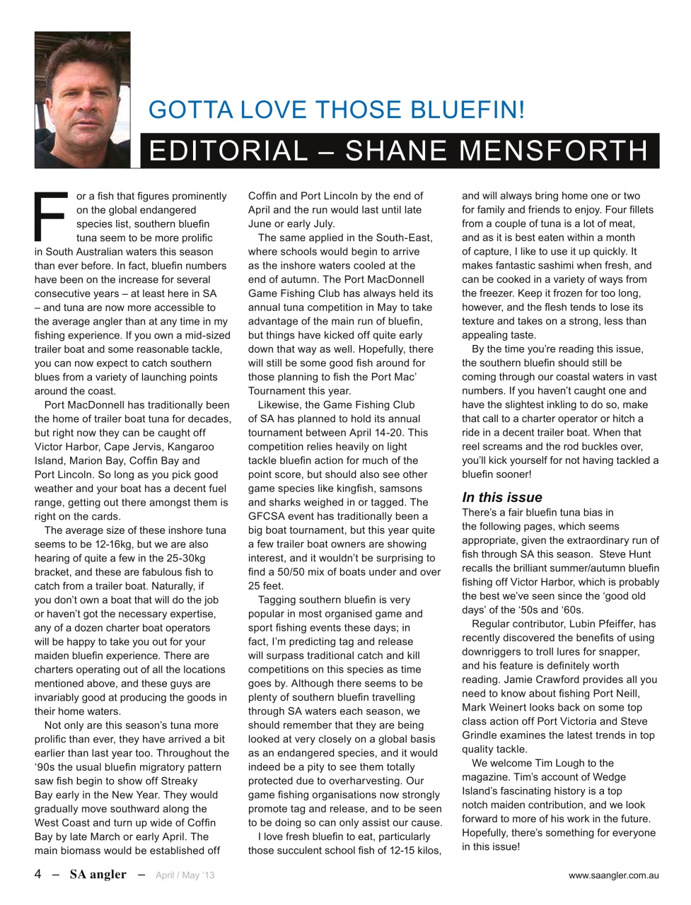 South Australian Angler Preview Pages