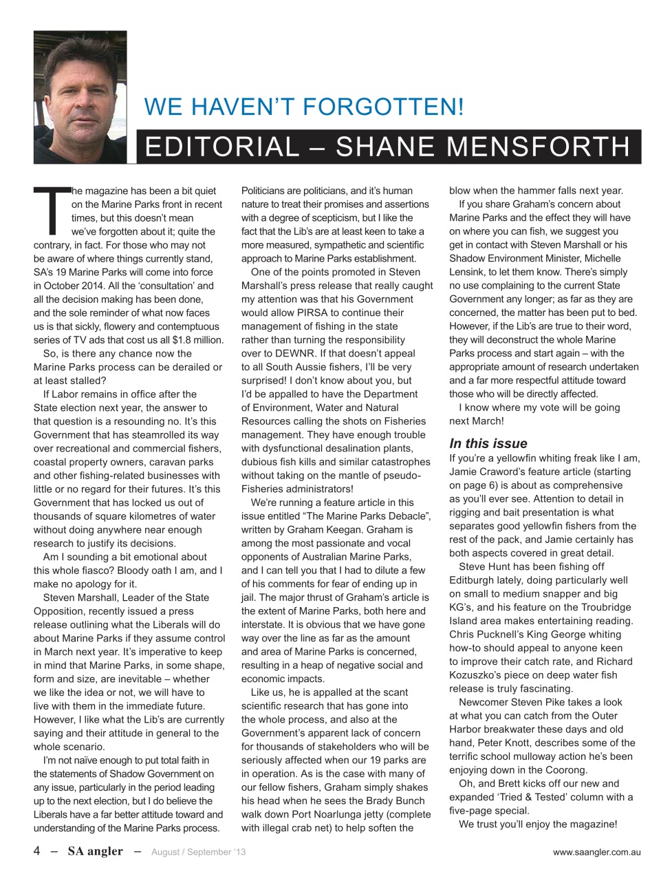 South Australian Angler Preview Pages