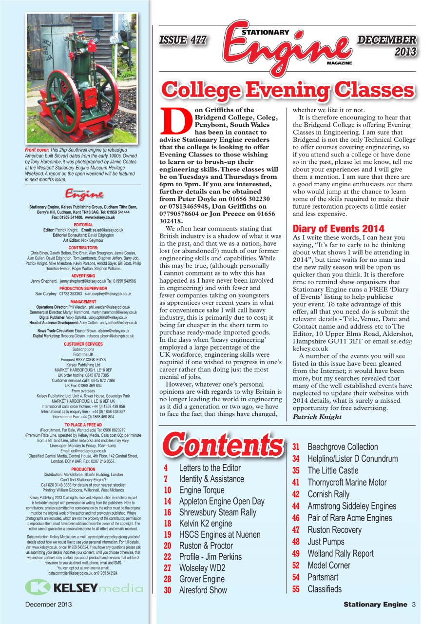 Stationary Engine Preview Pages