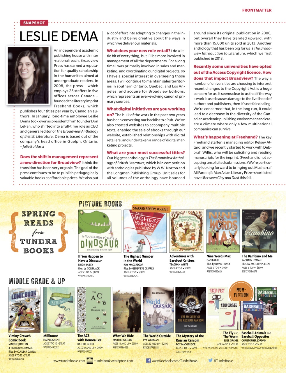 Quill & Quire Preview Pages