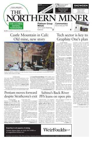 The Northern Miner issue Vol. 99 No. 36