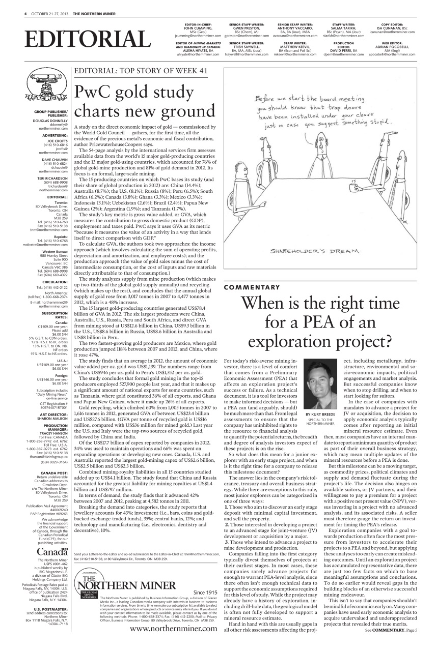 The Northern Miner Preview Pages